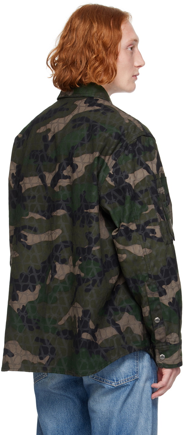 Valentino Green Camouflage Jacket
