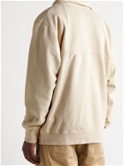 ADSUM - Cotton-Jersey Half-Placket Sweatshirt - Neutrals