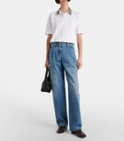 Brunello Cucinelli Pleated high-rise wide-leg jeans