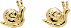 Chopova Lowena Gold Snail Stud Earrings