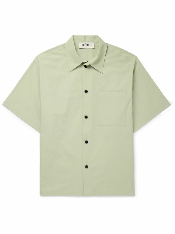 Photo: RÓHE - Cotton-Poplin Shirt - Green