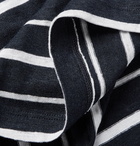 Theory - Striped Slub Linen-Jersey T-Shirt - Navy