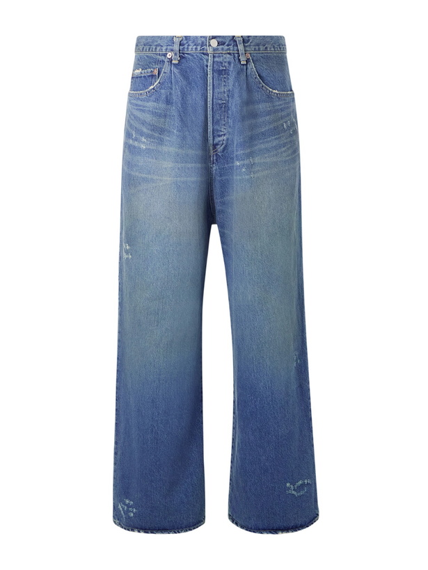 Photo: ssstein - Straight-Leg Distressed Jeans - Blue