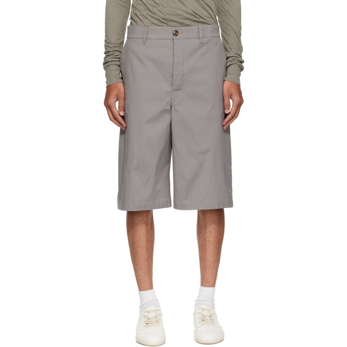 Rick Owens Gray Tower Work Shorts