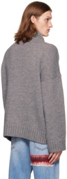 JW Anderson Gray Patch Pocket Turtleneck