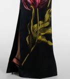 Erdem Floral duchess satin gown