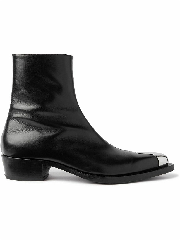 Photo: Alexander McQueen - Leather Chelsea Boots - Black