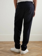 Sunspel - Straight-Leg Wool-Blend Seersucker Trousers - Blue