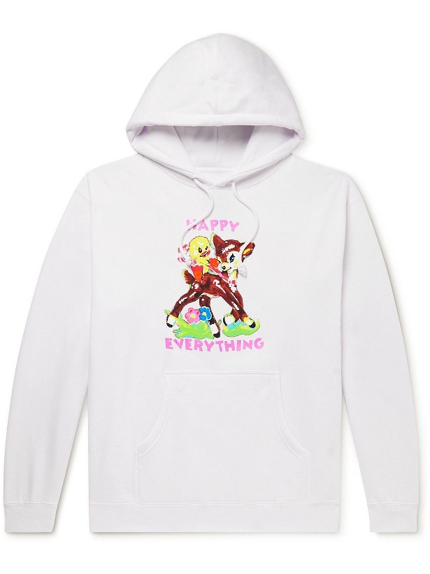 Photo: PARADISE - Printed Cotton-Blend Jersey Hoodie - White