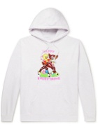 PARADISE - Printed Cotton-Blend Jersey Hoodie - White