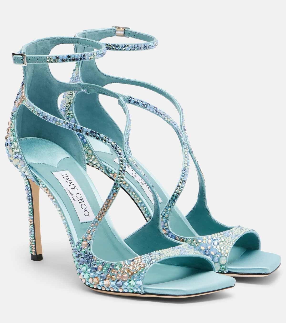 Jimmy Choo Azia embellished satin sandals