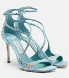 Jimmy Choo Azia embellished satin sandals