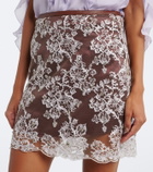 Jacques Wei Embellished lace miniskirt