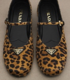 Prada Leopard-print calf hair Mary Jane flats