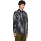 Boss Black and White Stripe Jango Slim-Fit Shirt