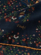 Drake's - Birds of Paradise Printed Wool and Silk-Blend Scarf