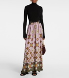 La DoubleJ Lunaria Foulard printed maxi dress