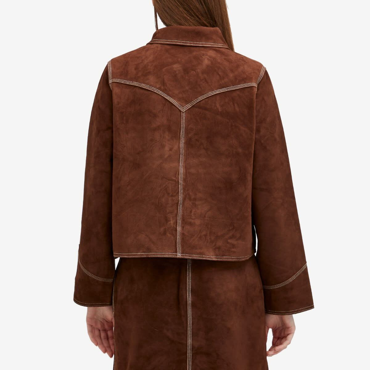Nudie Jeans Co Women's Anja Western Suede Jacket in Bruno