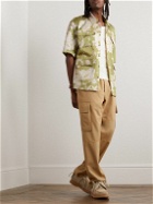 Nicholas Daley - Calypso Convertible-Collar Printed Satin Shirt - Green