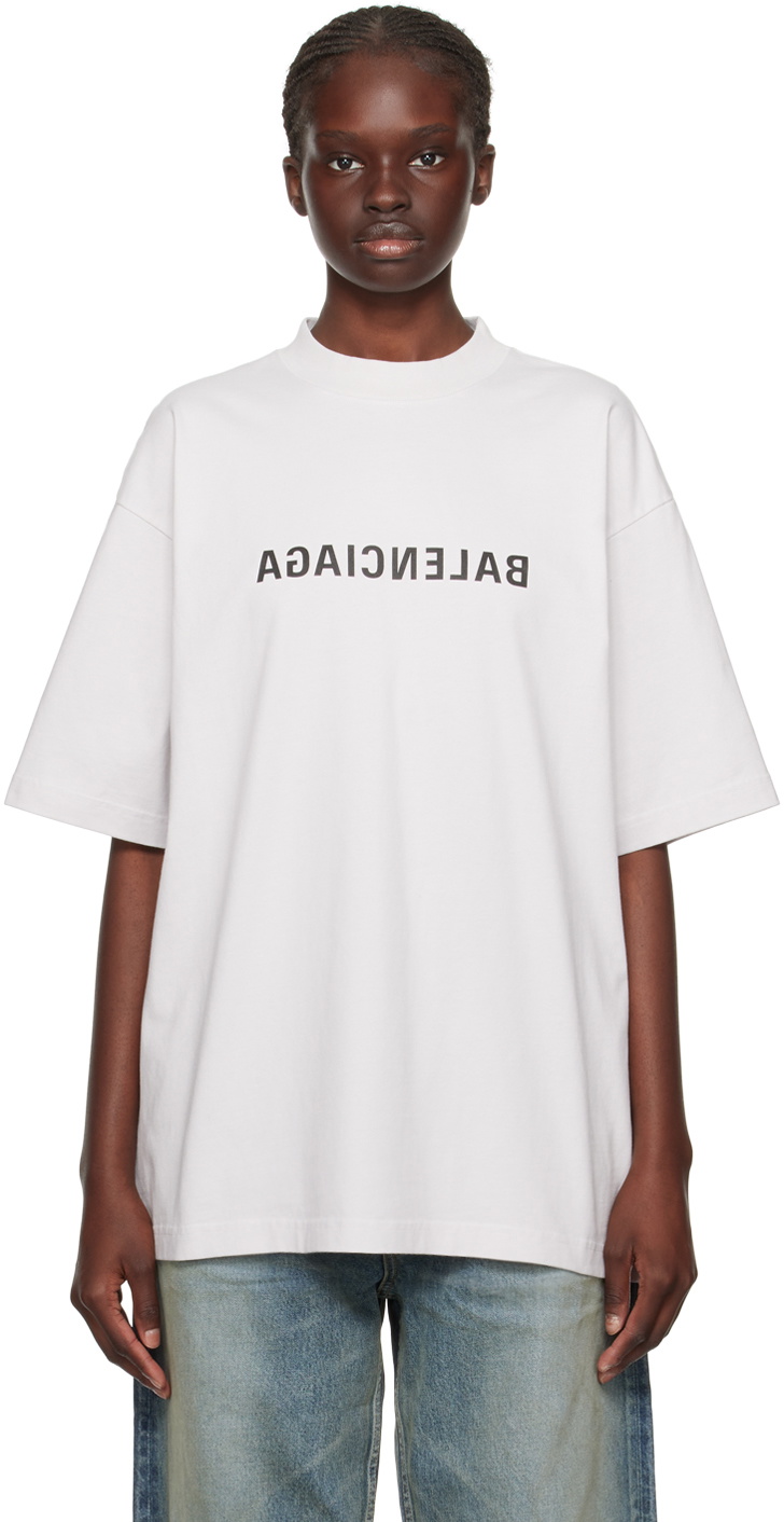 BALENCIAGA 2021-22FW Political campaign layered t-shirt in grey  (671401TKVJ11379, 698631TKVJ11070)