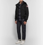 Canada Goose - Bromley Shearling-Trimmed Canvas Down Bomber Jacket - Men - Black