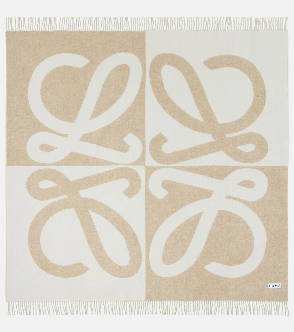 Loewe Anagram wool and cashmere jacquard blanket