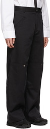 SPENCER BADU Black Cotton Cargo Pants