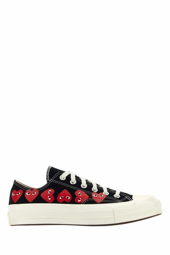 Photo: Comme des Garçons Play Black Canvas Comme Des Garã§ons X Converse Sneakers