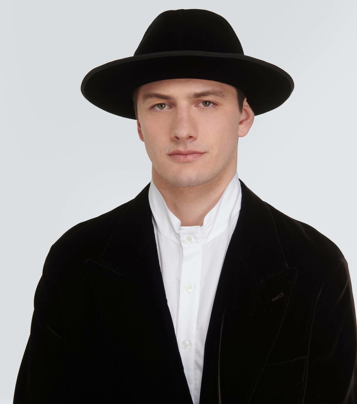 Giorgio Armani Velvet fedora hat