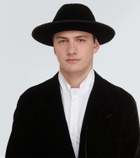 Giorgio Armani Velvet fedora hat