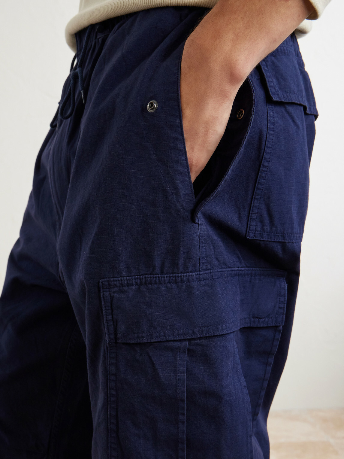 Polo Ralph Lauren - Wide-Leg Cotton-Canvas Cargo Trousers - Blue