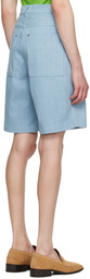 Theophilio SSENSE Exclusive Blue Denim Shorts