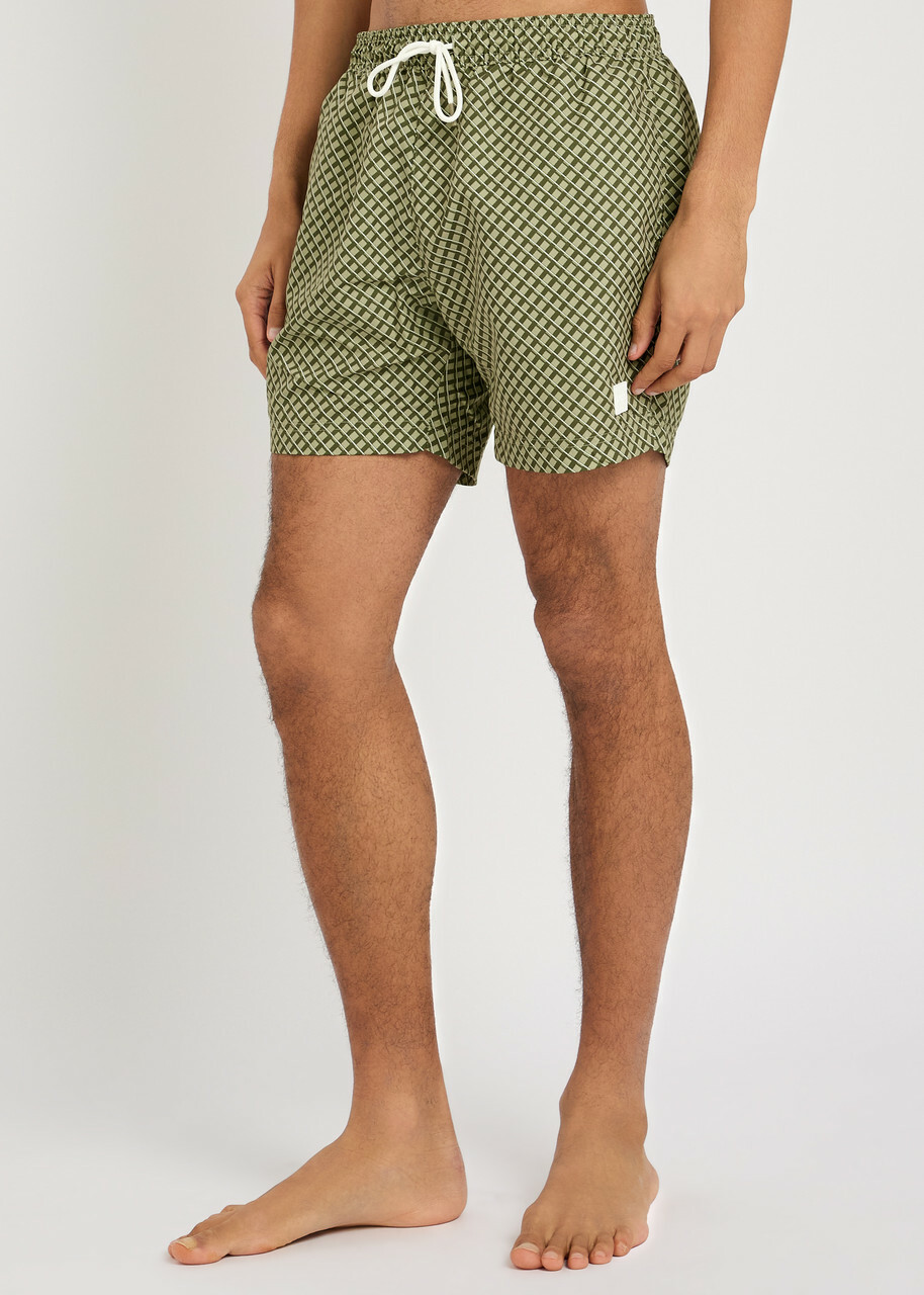 Boss Vibe Printed Shell Swim Shorts Green