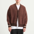 A Kind of Guise Men's Khuder Knit Cardigan in Burgundy Moose Boucle