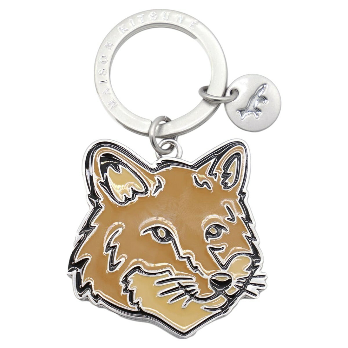 【MAISON KITSUNE】Fox Cham Key Ring/追跡+関税+全国送料込み BOLD FOX HEAD METAL KEYRING | Maison Kitsuné