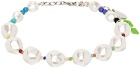 Off-White White & Multicolor Beaded Bracelet