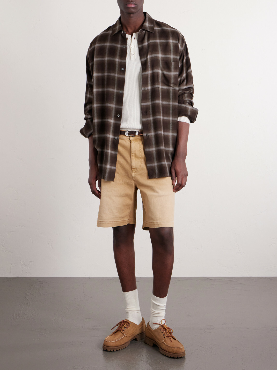 Corridor - Painter Wide-Leg Denim Shorts - Neutrals
