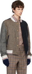 Thom Browne Multicolor Button Up Bomber Jacket