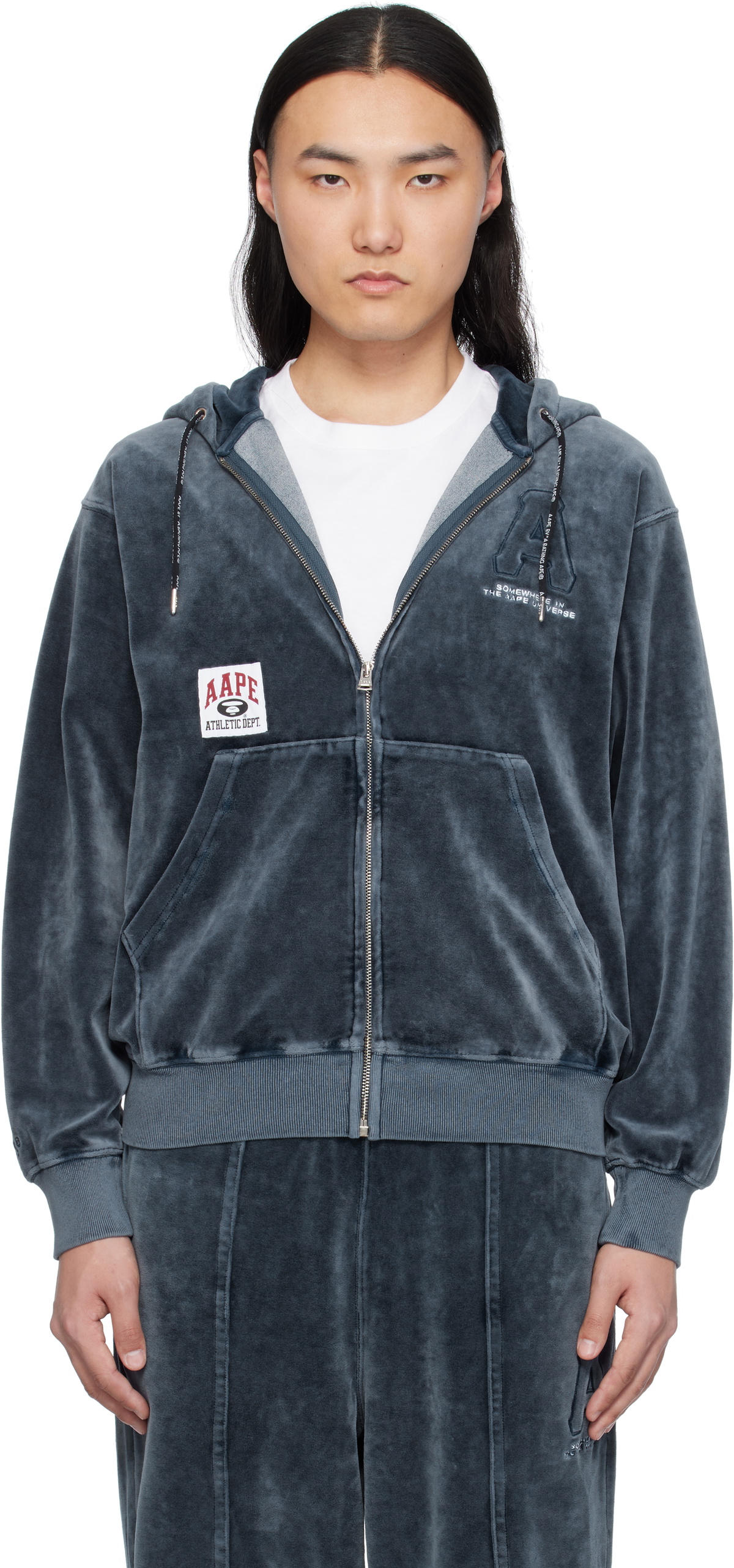 AAPE by A Bathing Ape Navy AAPE Injection Hoodie