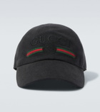 Gucci Web Stripe cotton baseball cap