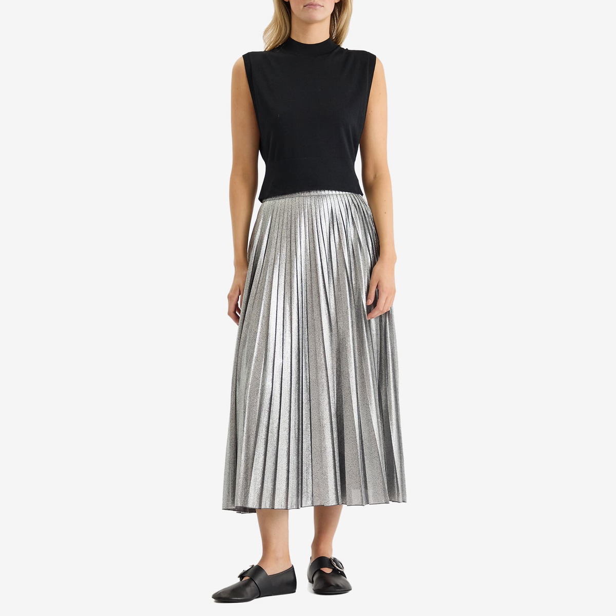 Weekend by Max Mara Women's Gamma Pleated Skirt in Silver