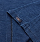 Faherty - Striped Indigo-Dyed Cotton-Jersey T-Shirt - Blue