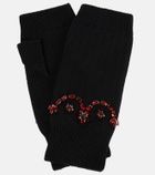 Simone Rocha Embellished cotton-blend fingerless gloves