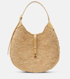 Polo Ralph Lauren Polo ID Large leather-trimmed raffia tote bag