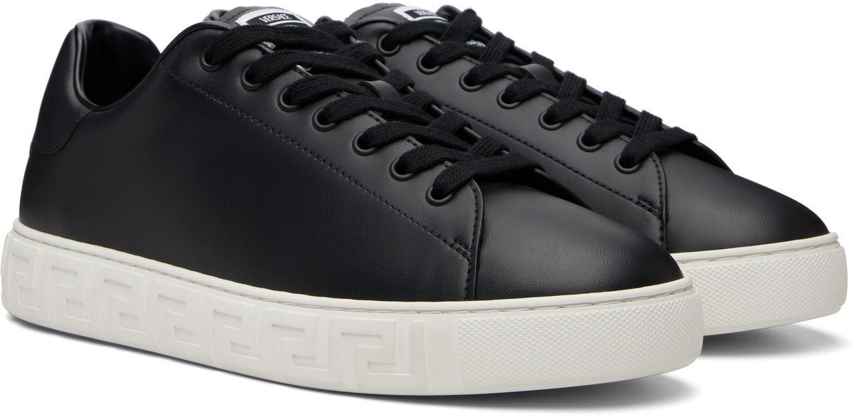 Versace Black Greca Nylon Sneakers