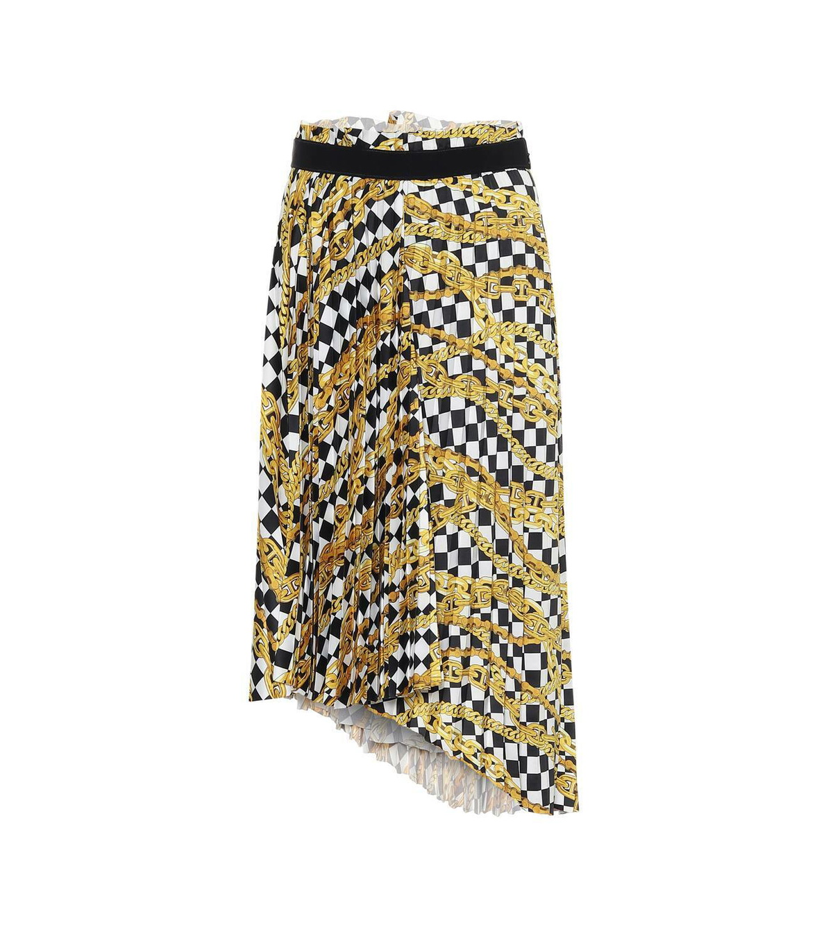 Balenciaga Chain-print wrap midi skirt