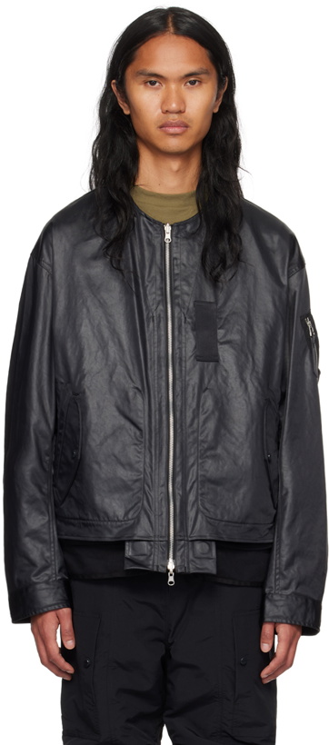 Photo: meanswhile SSENSE Exclusive Black 4-Way Reversible Bomber Jacket