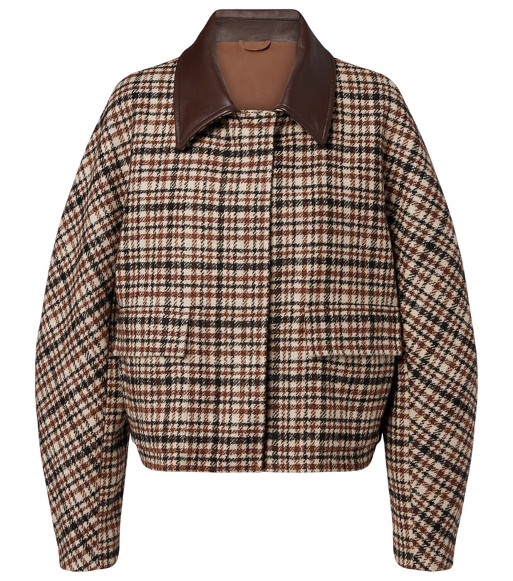 Photo: Brunello Cucinelli Checked wool and alpaca-blend jacket