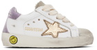Golden Goose Baby White & Gold Superstar Classic Sneakers
