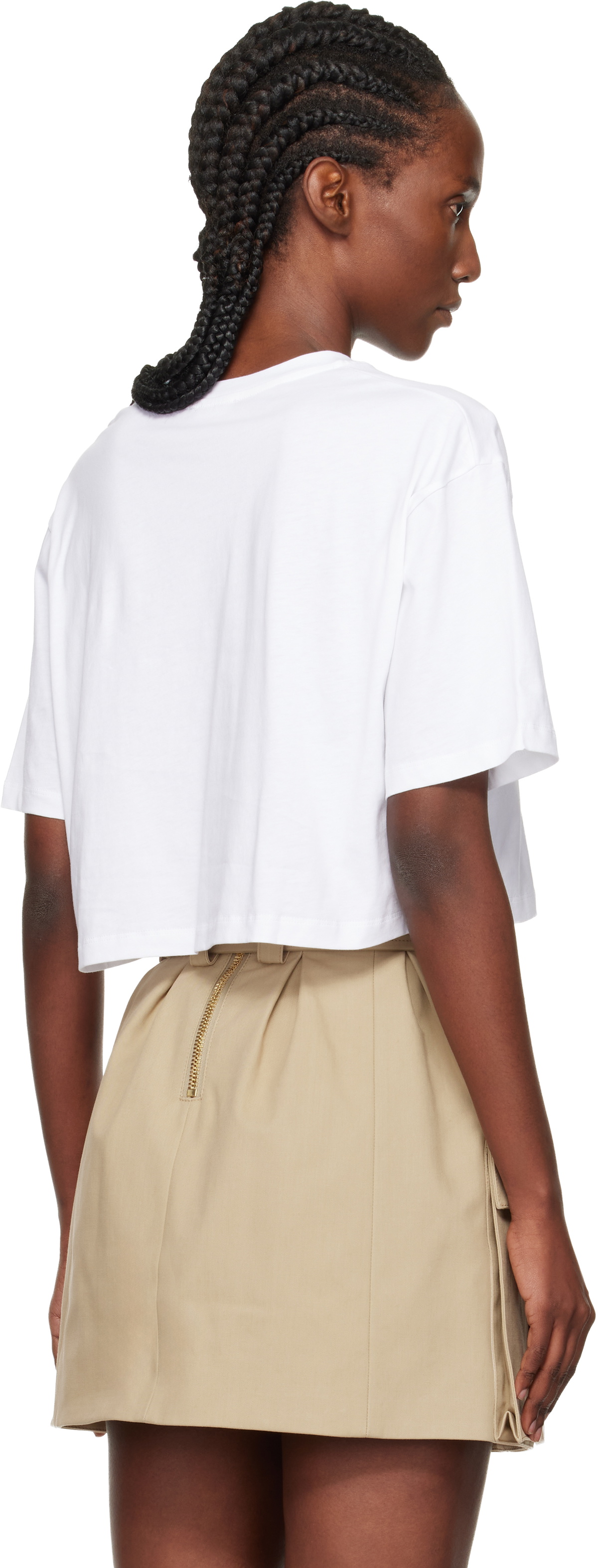Balmain White 'Balmain Paris' Print T-shirt